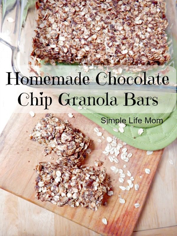 Homemade Chocolate Chip Granola Bars with Chia Seeds Simple Life Mom