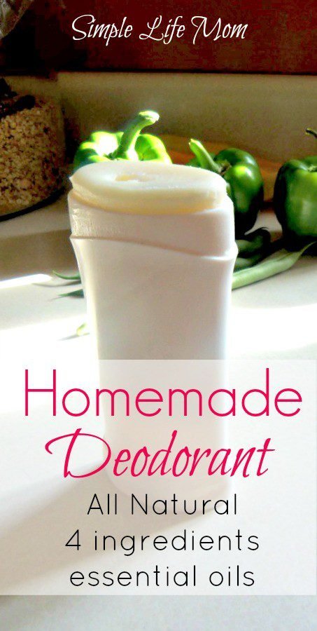 Homemade Deodorant with all natural ingredients from Simple Life Mom