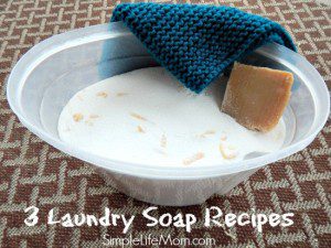 Cleaning - 3 Laundry Soap Recipes with as little as 3 ingredients
