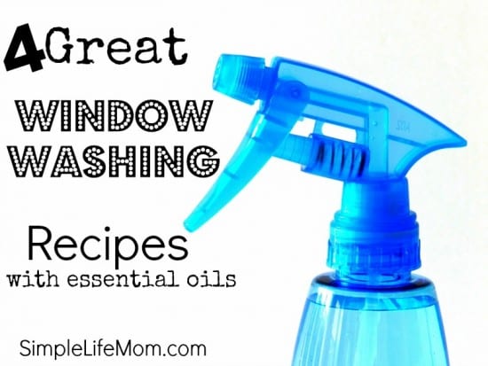 4 Great Window9 Natural Cleaning Recipes for Spring Cleaning - Washing Recipes with healthy ingredients like vinegar and essential oils from Simple Life Mom