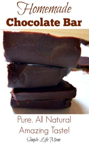 Best Homemade Chocolate Bars from Simple Life Mom