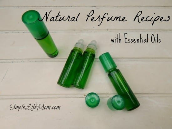 Natural Homemade Perfume from Simple Life Mom. Made with Essential Oils.