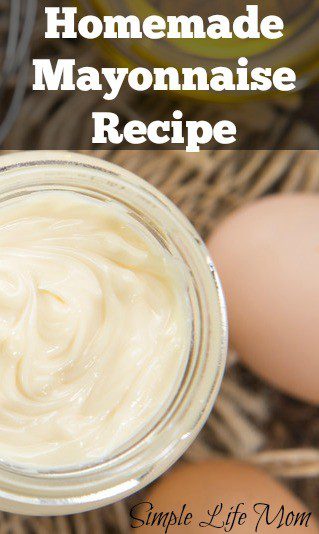 Homemade Mayonnaise Recipe Real Mayonnaise is not White from Simple Life Mom