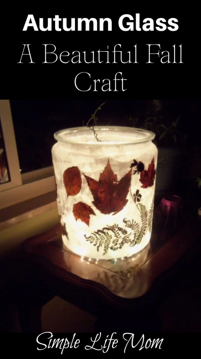 Autumn Glass: A beautiful Fall Craft from Simple Life Mom