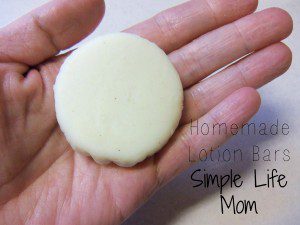 A wonderful, moisturizing lotion bar recipe in 3 ways. Choose a vegan option, or with or without cocoa butter. Lotion bars are great for traveling and for kids.