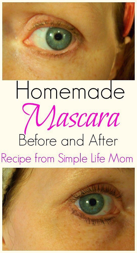 Homemade Mascara Recipe Before and After Picture