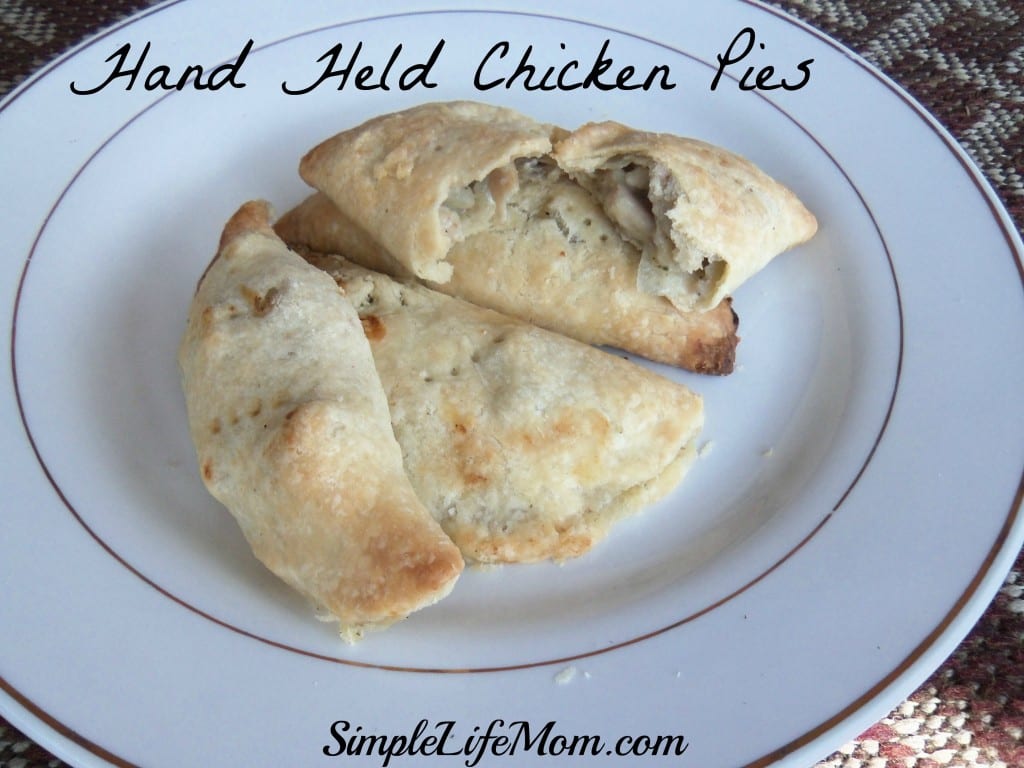 Hand Held Chicken Pies - Homemade pies great for taking on picnics, potlucks, and great with kids