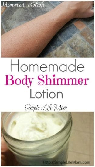 Homemade Body Shimmer Lotion from Simple Life Mom