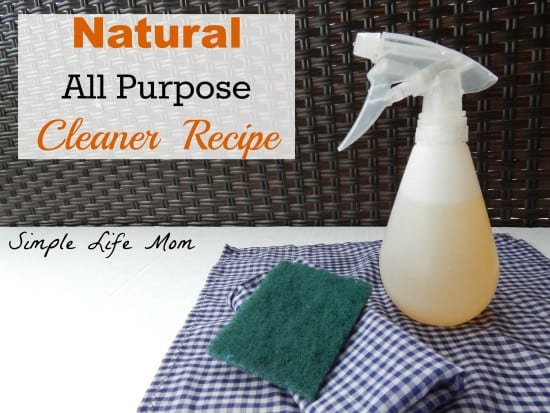 Natural All Purpose Cleaner Recipe made with essential oils by Simple Life Mom