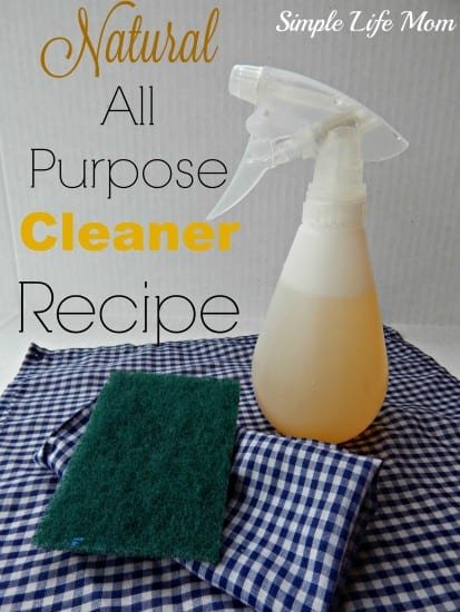 Natural All Purpose Cleaner Recipe made with essential oils by Simple Life Mom