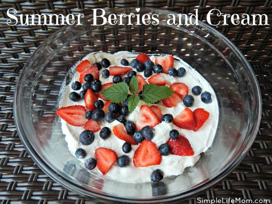 Summer Berries and Cream. A Great Independence Day or Fourth of July Recipe