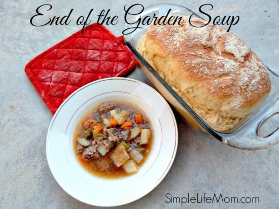 End of the Garden Vegetable Beef Soup - a quick and easy meal by Simple Life Mom