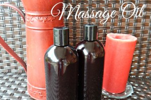 Homemade Muscle Relaxing Massage Oil with essential oils. By Simple Life Mom