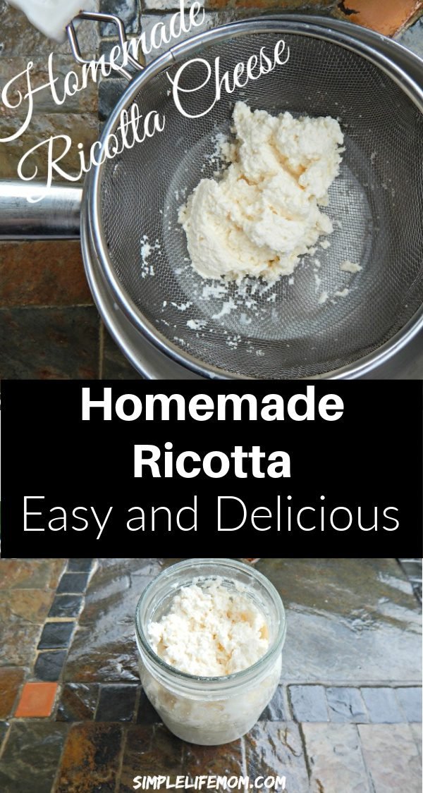 How to Make Homemade Ricotta Cheese Simple Life Mom