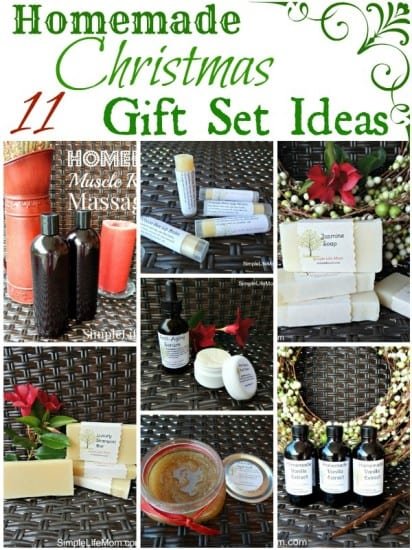 11 Homemade Christmas Gift Set Ideas with natural organic ingredients