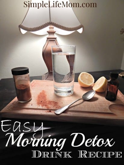 Easy Morning Detox Drink Recipe - with lemon, cayenne, and peppermint essential oil