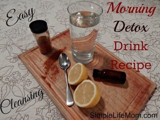 Easy Morning Detox Drink Recipe - with lemon, cayenne, and peppermint essential oil