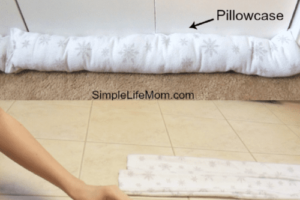 DIY Door Stoppers from pillow cases by Simple Life Mom