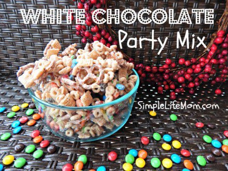 Quick White Chocolate Party Mix - Simple Life Mom