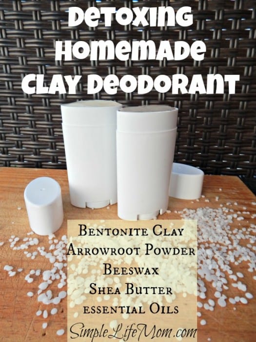 Detoxing Homemade Clay Deodorant with essential oils - vegan options