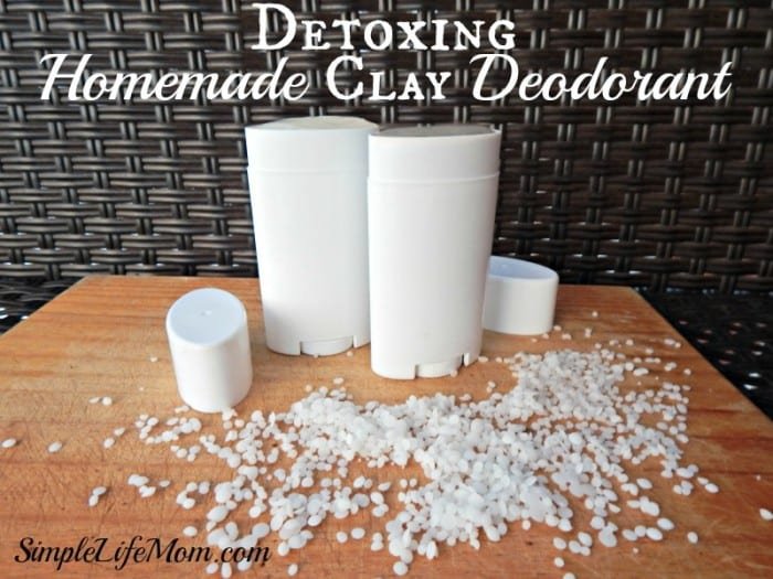 Detoxing Homemade Clay Deodorant with essential oils - vegan options