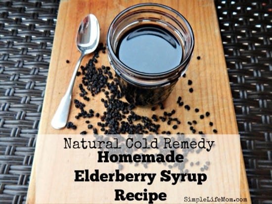 17 Natural Back To School DIYs - Natural Cold Remedy Homemade Elderberry Syrup Recipe