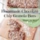 Quick No Bake Chocolate Chip Granola Bars with Chia Seeds