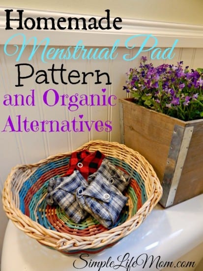 Homemade Menstrual Pad Pattern and Organic Alternatives from Simple Life Mom