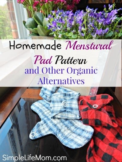 Homemade Menstrual Pad Pattern and Organic Alternatives from Simple Life Mom