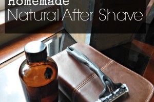 Homemade Natural After Shave Recipe with aloe, witch hazel, and essential oils to soothe and calm skin by Simple Life Mom