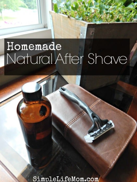 Learn how to make aftershave with this natural, herbal recipe with aloe, witch hazel, and essential oils to soothe and calm skin by Simple Life Mom