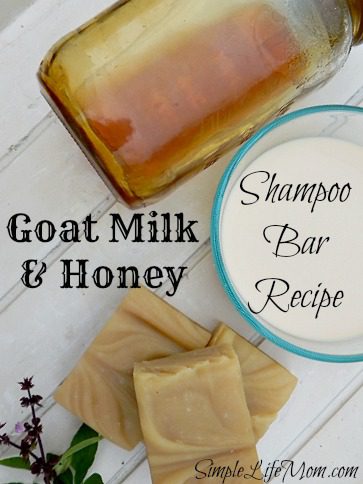 Goat Milk and Honey Shampoo Bar Recipe  with natural ingredients and essential oils from Simple Life Mom