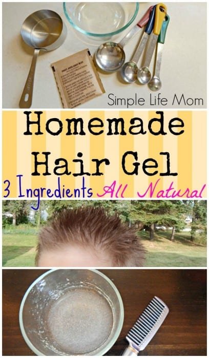 Homemade Natural Hair Gel Recipe with just 3 Natural Ingredients from Simple Life Mom