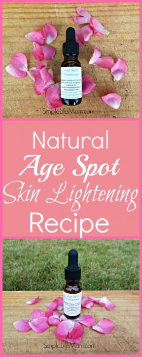 Natural Age Spot Serum Recipe for Skin Lightening from Simple Life Mom using Essential Oils