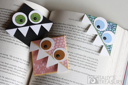 17 natural back to school DIYS - Monster book Marks from Tally's Treasury