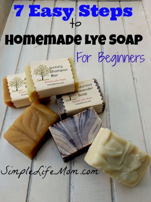 7 Easy Steps to Homemade Soap for Beginners - with lye and from scratch.