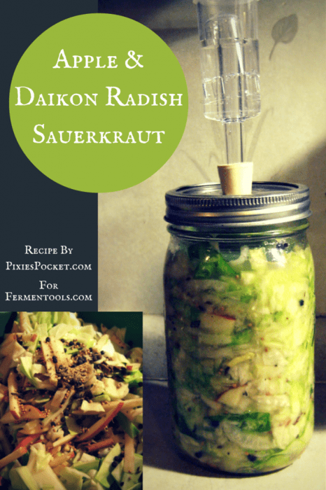 12 Apple Recipes for Fall - Apple-Daikon-Radish-Sauerkraut-1-682x1024