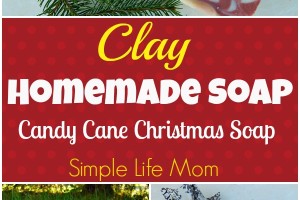 Homemade Clay Soap Recipe from Simple Life Mom - make Christmas Candy Cane Soap