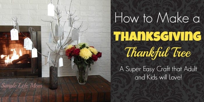 How to Make a Thanksgiving Thankful Tree - a super easy craft from Simple Life Mom