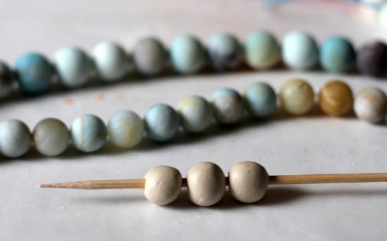 33 Natural Gift Ideas with Essential Oils: homemade-clay-bead-tutorial