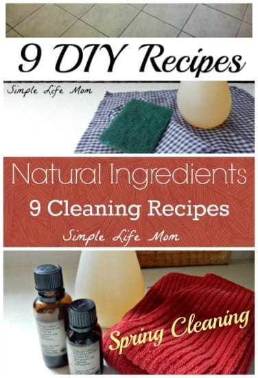 9 Natural Cleaning Recipes - all purpose cleaner, oven cleaner, floor cleaner, tiles, windows and more. Organic and natural ingredients only.