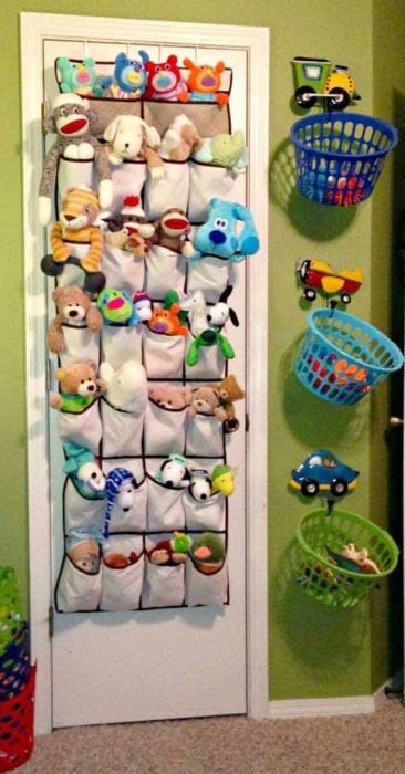 Frugal Organization Ideas for Kids Bedroom from Simple Life Mom - Top 28 Clever Ways to Organize Kids Stuffed Toys from Woo Home