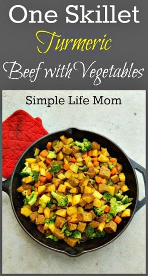 One Skillet Turmeric Beef with Vegetables from Simple Life Mom