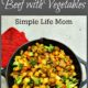 One Skillet Turmeric Beef with Vegetables