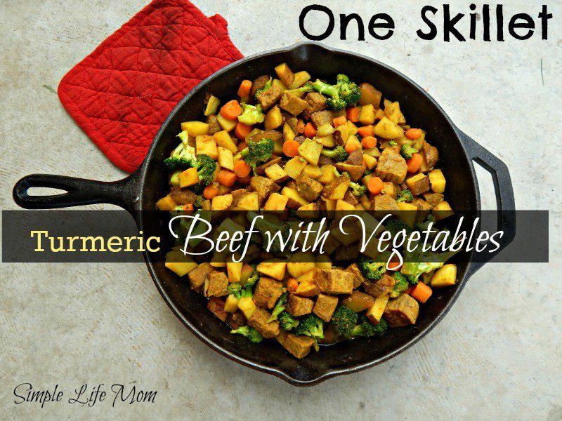 One Skillet Turmeric Beef with Vegetables from Simple Life Mom