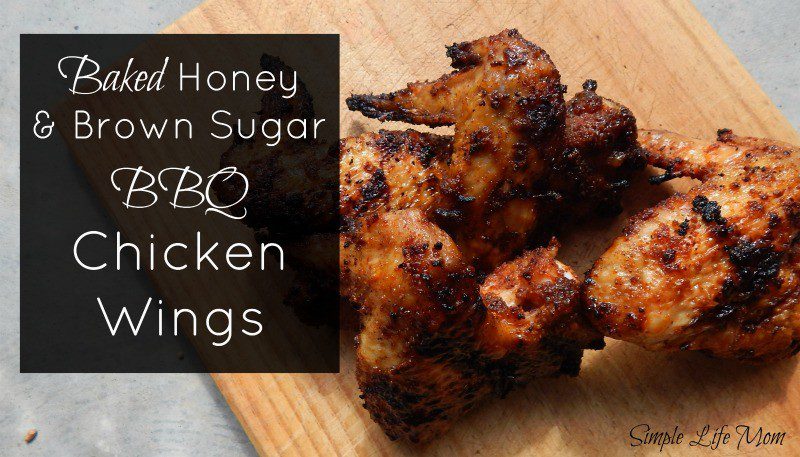 Baked Honey and Brown Sugar BBQ Chicken Wings from Simple Life Mom