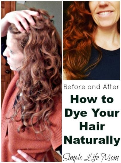 How to Dye Your Hair Naturally Before and After from Simple Life Mom