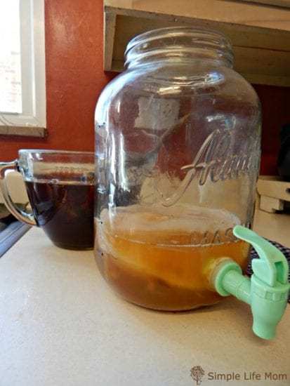 How to Make Kombucha Tea in 4 Easy Steps. Get probiotics,, vitamins, and minerals for a better natural healthy gut from Simple Life Mom