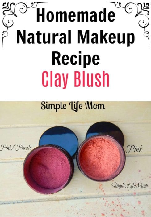 Homemade Natural Makeup Recipe clay Blush by Simple Life Mom