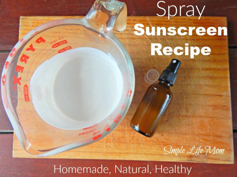 Homemade Natural Sunscreen Recipe with essential oils from Simple Life Mom